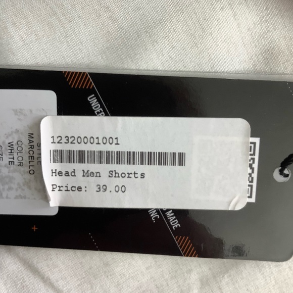 NWT HEAD Golf Men's White Shorts, Size 44 - Picture 3 of 7